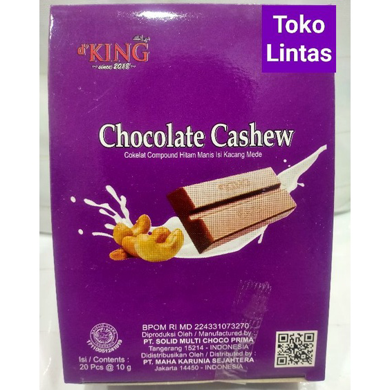 

Terbaru Cokelat Compound Hitam Manis isi Kacang Mede Chocolate Cashew Pack