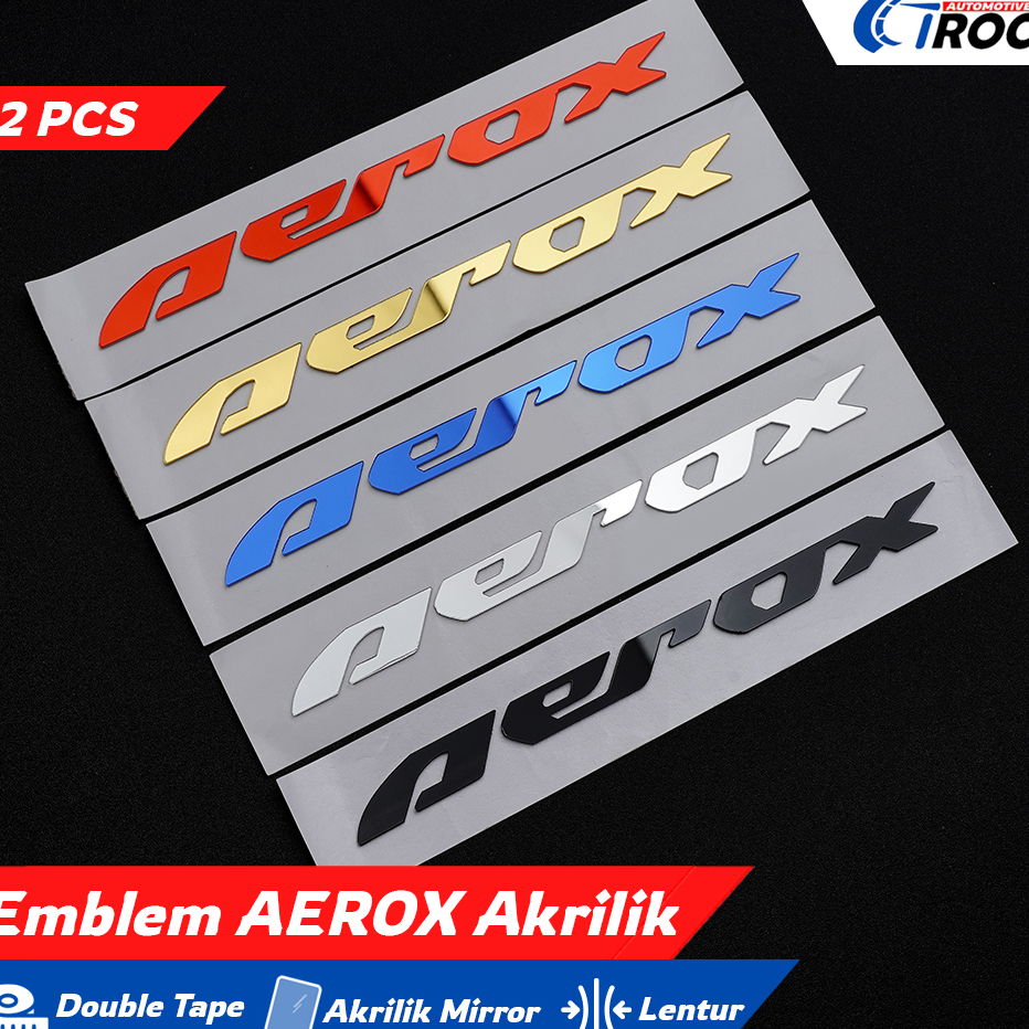 Terlaku, Sticker Timbul 3D Aerox New Old Emblem Aerox Original Tulisan Aerox Timbul 3D Mirror Mengki