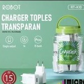 Seller♥( 1 TOPLES ISI 15 PCS ) - adapter batok cas casan robot 1 usb RT-K10 toples isi 15 pcs 1A gar