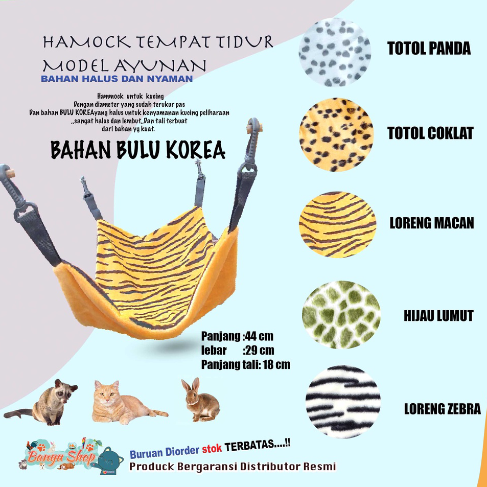 ☈➸❋✦ HAMMOCK KUCING ,AYUNAN ,TEMPAT TIDUR GANTUNG KUCING BULU,TOTOL BULU