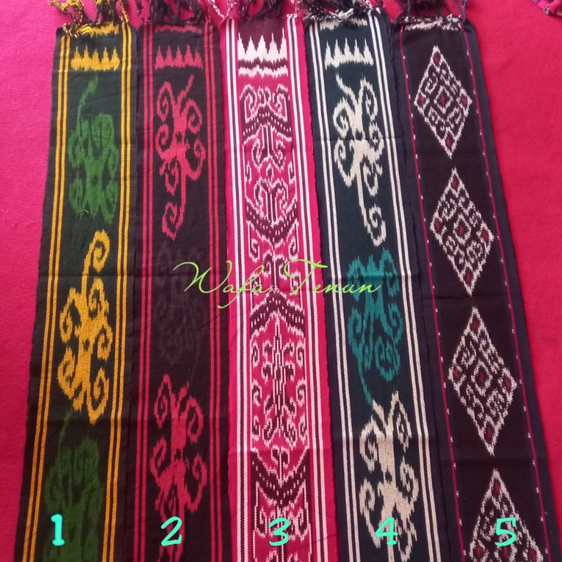 Syal Tenun Ikat Indonesia Terbaru selempang model kalung/syal renda