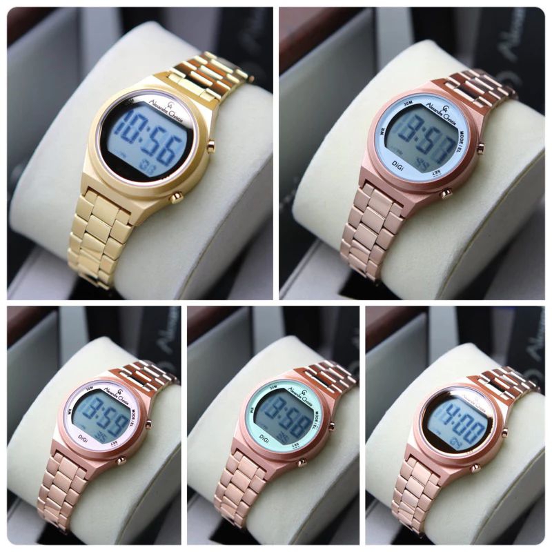 Jam Tangan Wanita Alexandre Christie Ac 9385 digital rantai