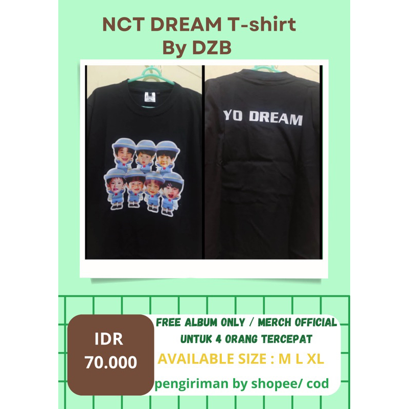 t-shirt nct dream baju custom nct dream lucu murah