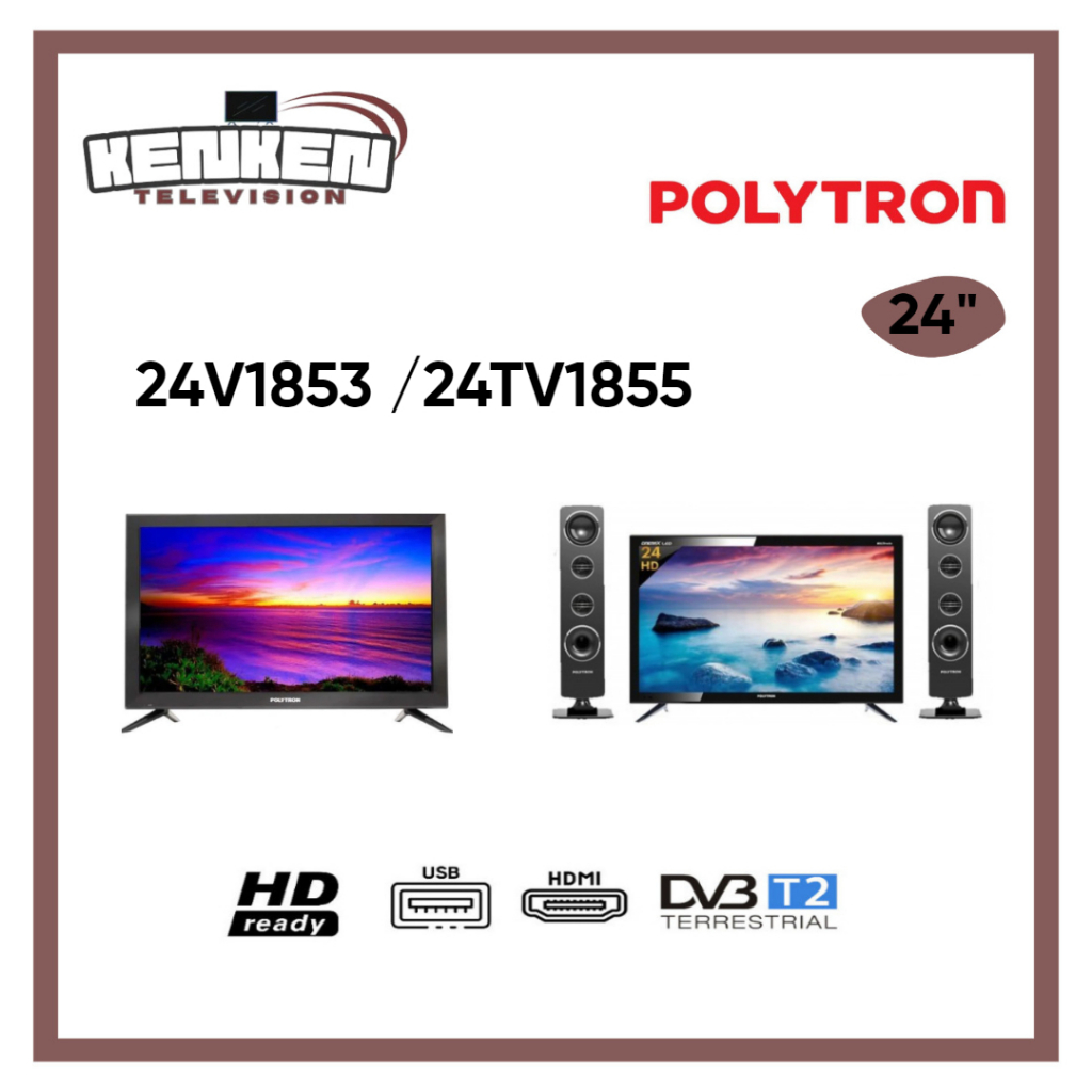 TV LED Digital Polytron  24V1853 / 24TV1855 LED Polytron 24 Inch Digital TV