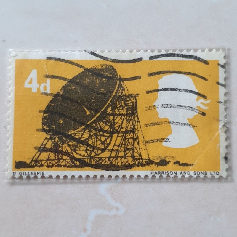 

Perangko Inggris Britania Raya & Irlandia Utara British Technology (Jodrell Bank Radio Telescope (phosphor)) Tahun 1966