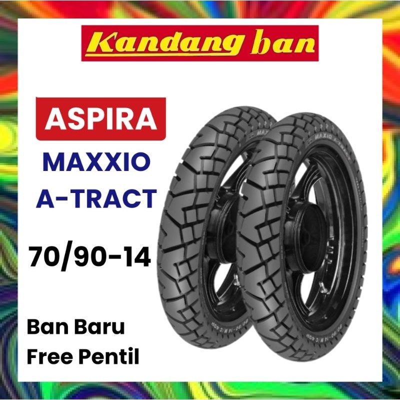 BAN TUBLES MATIC ASPIRA MAXIO A-TRACK 70/90-14 BAN BARU 100% ORIGINAL GRATIS PENTIL