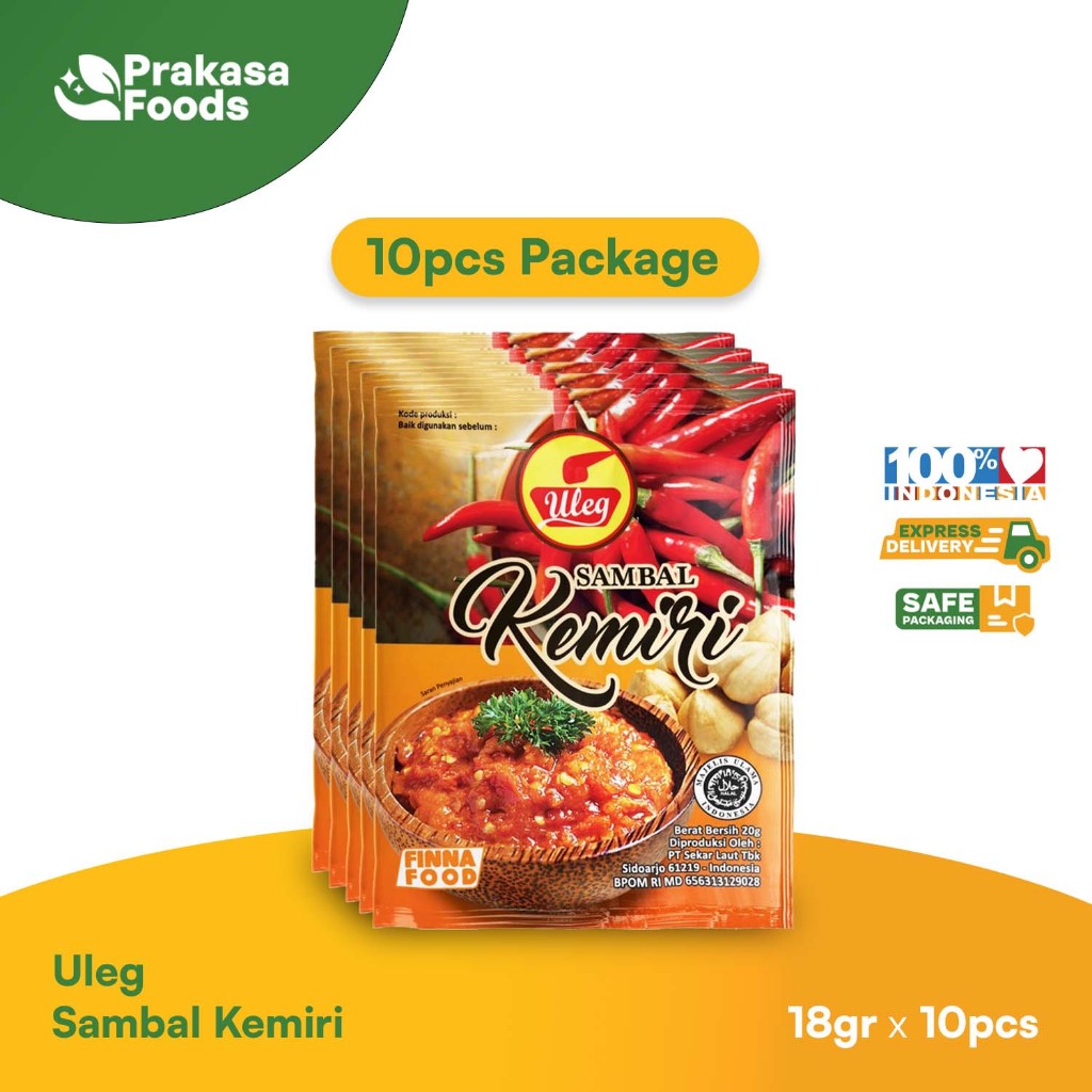 

Uleg Sambal Kemiri Sachet Isi 10 180gr