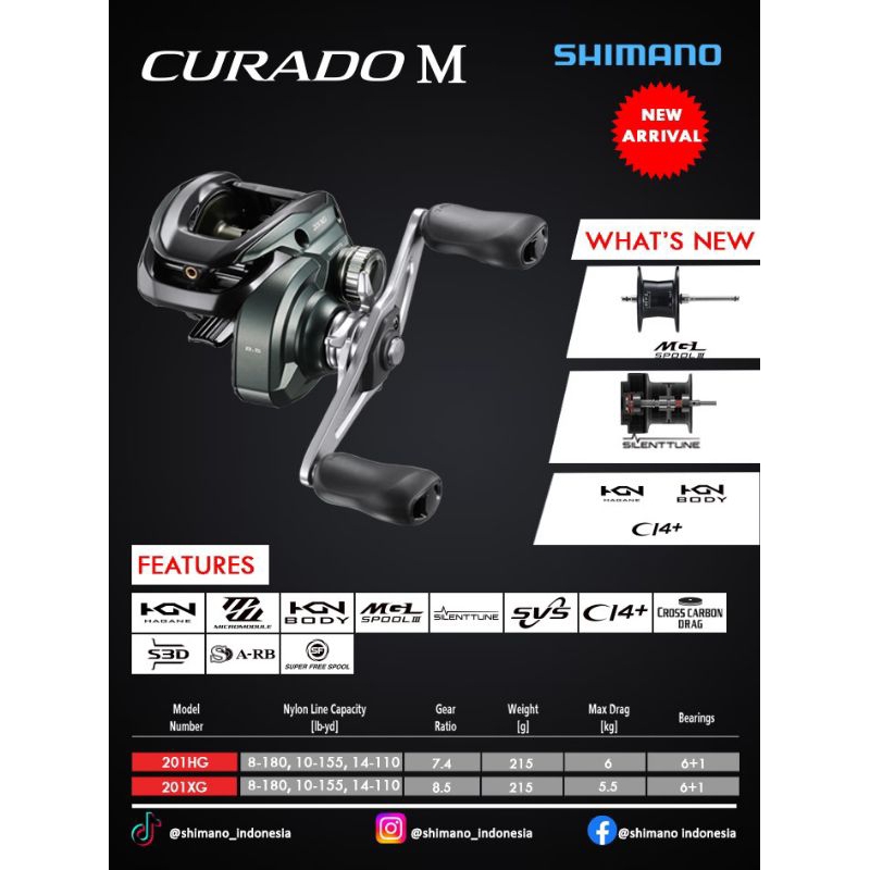 REEL SHIMANO CURADO 201XGM / 200XGM  | RIL SHIMANO BAITCASTING 2023 | RIL SHIMANO BAITCASTING TERBAI