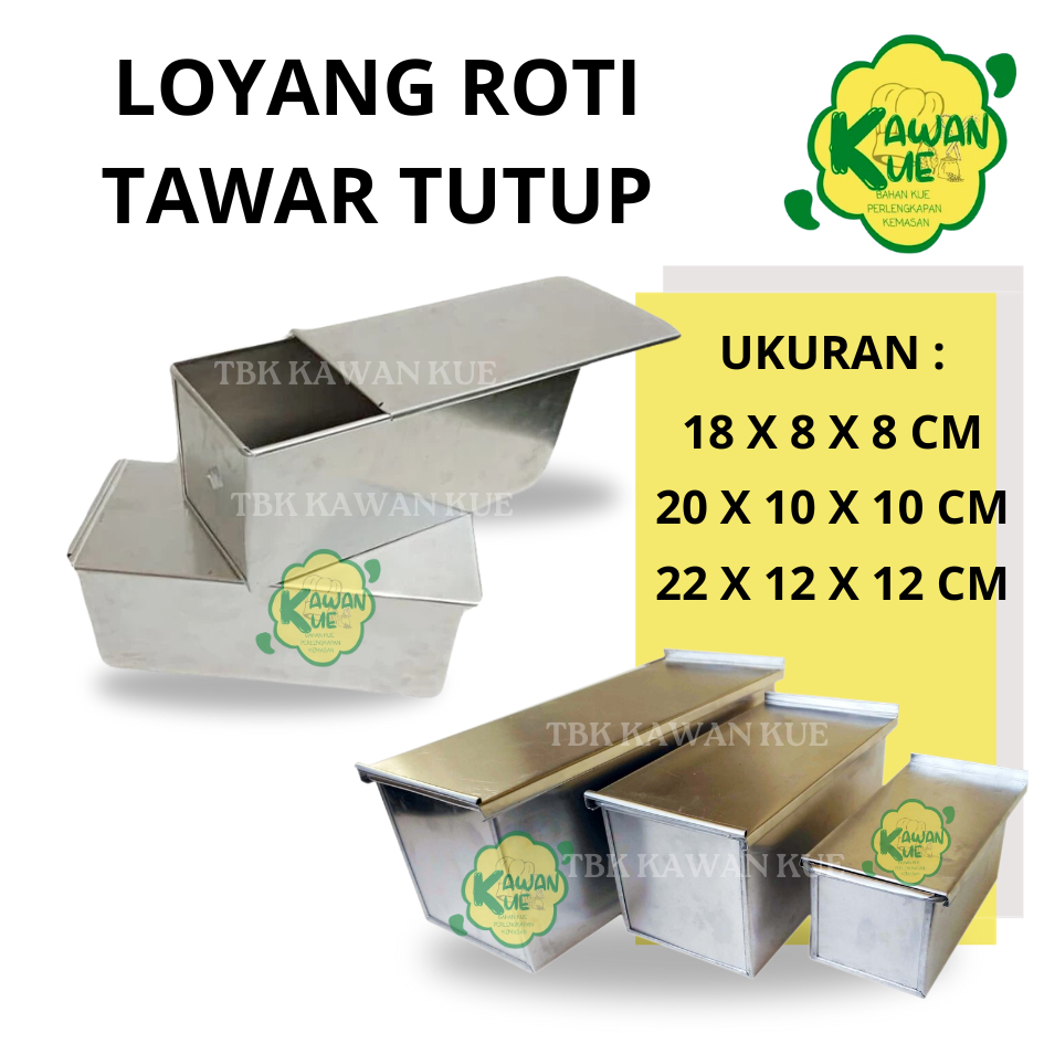 Loyang Roti Tawar Tutup Polos/Cetakan Roti Tawar/Loyang Roti Tawar / Loyang Alumunium