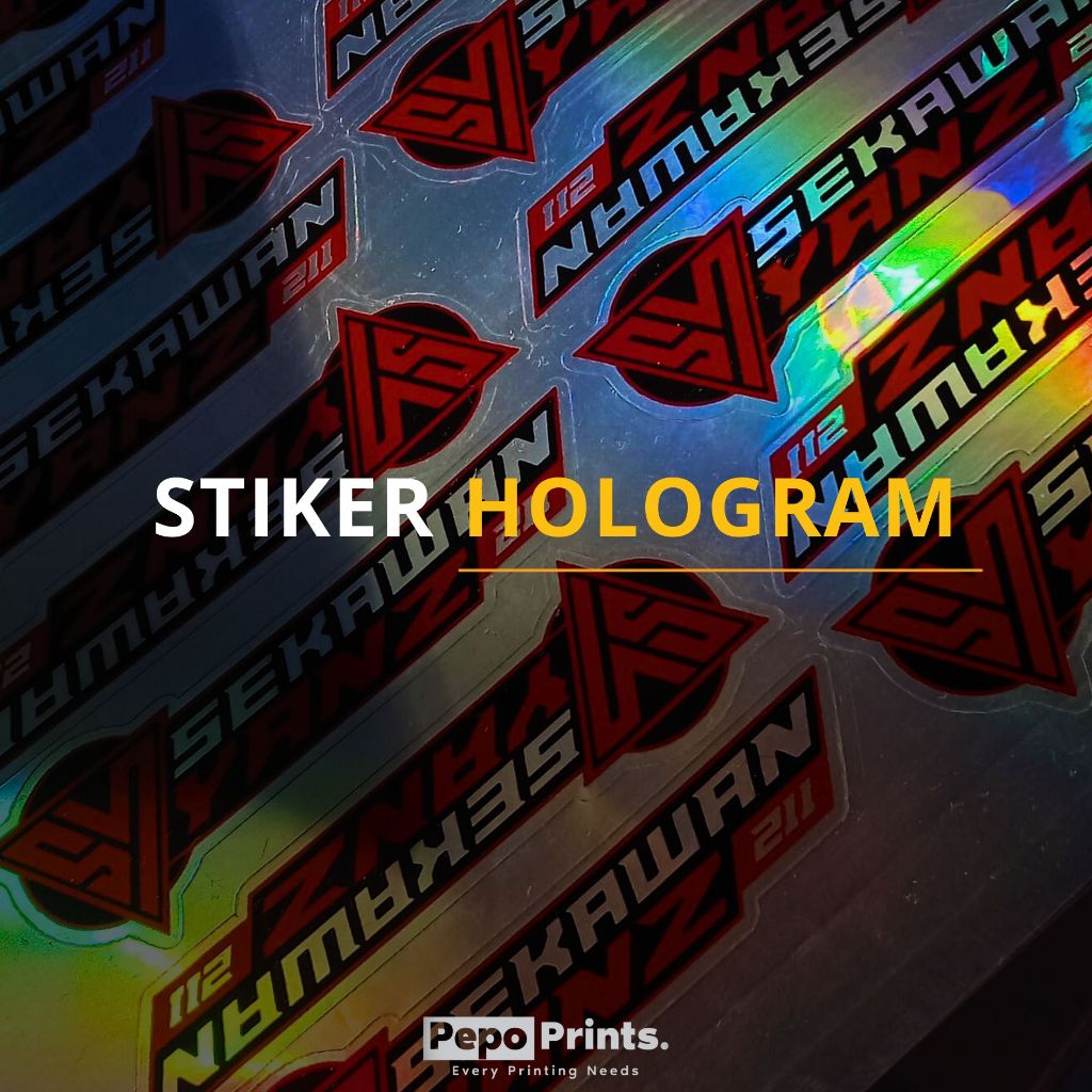 Pepo - Stiker Hologram & Gold A3+ CUSTOM DESIGN