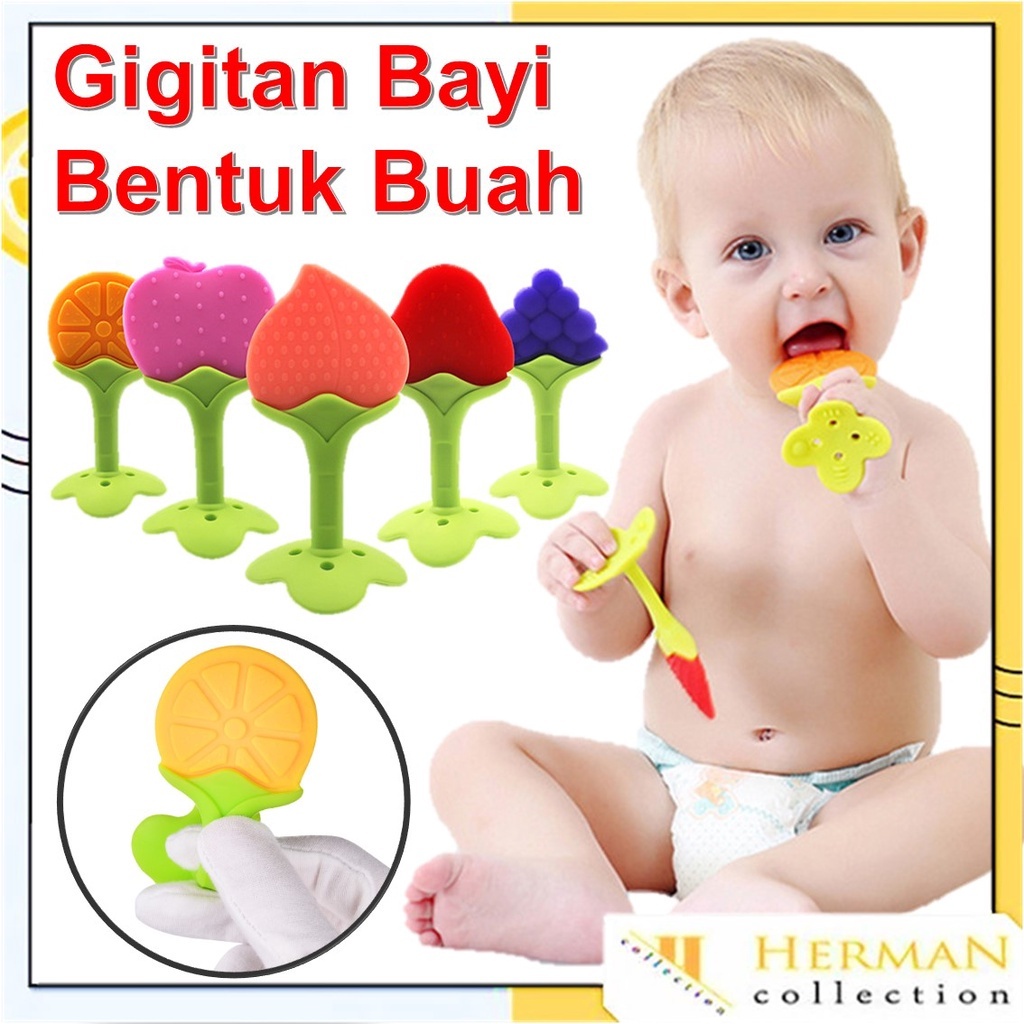 ❤LOLA❤ TEETHER BAYI | Teether Gigitan Bentuk Buah/Teether Bahan Silikon /Gigitan Bayi/C 69
