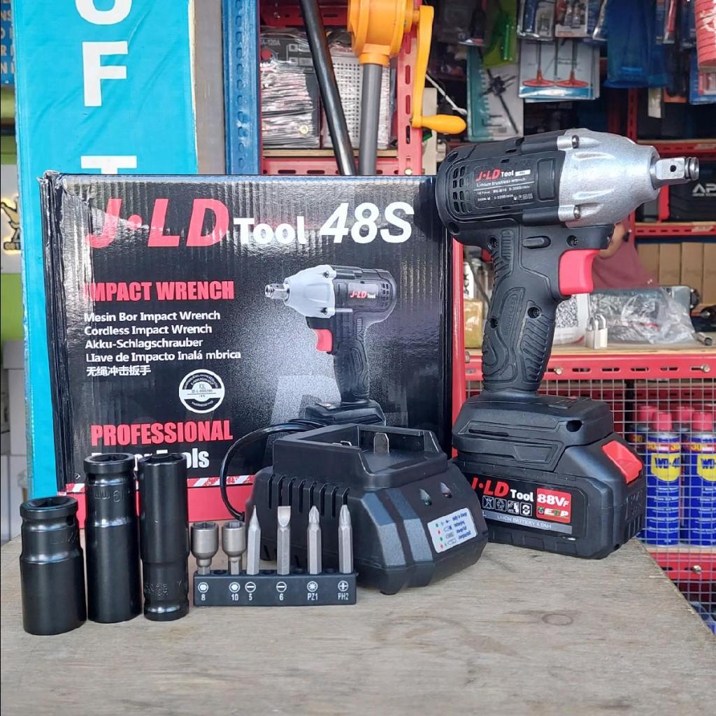 Mesin Impact JLD hitam 350NM + charger duduk