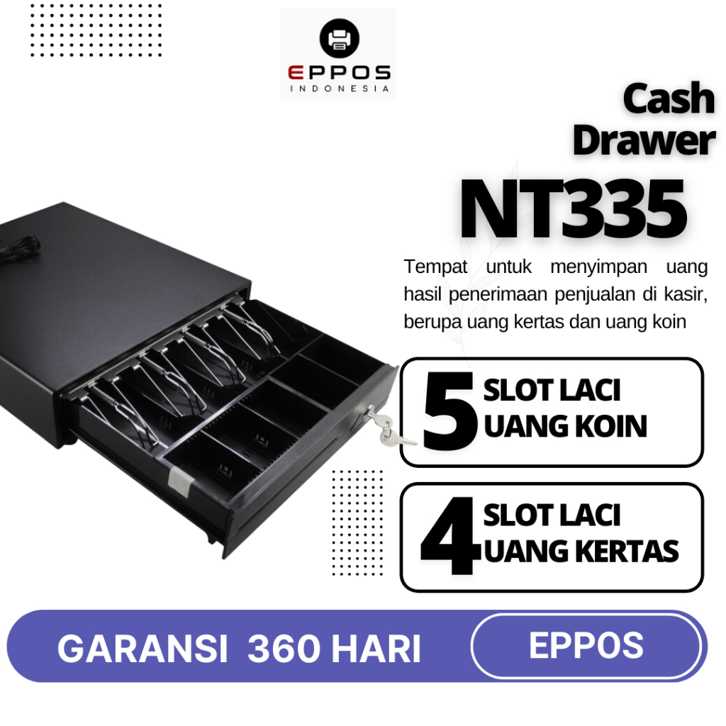 CASHDRAWER - Laci Kasir 37x33CM 4K3C RJ11 [EPPOS