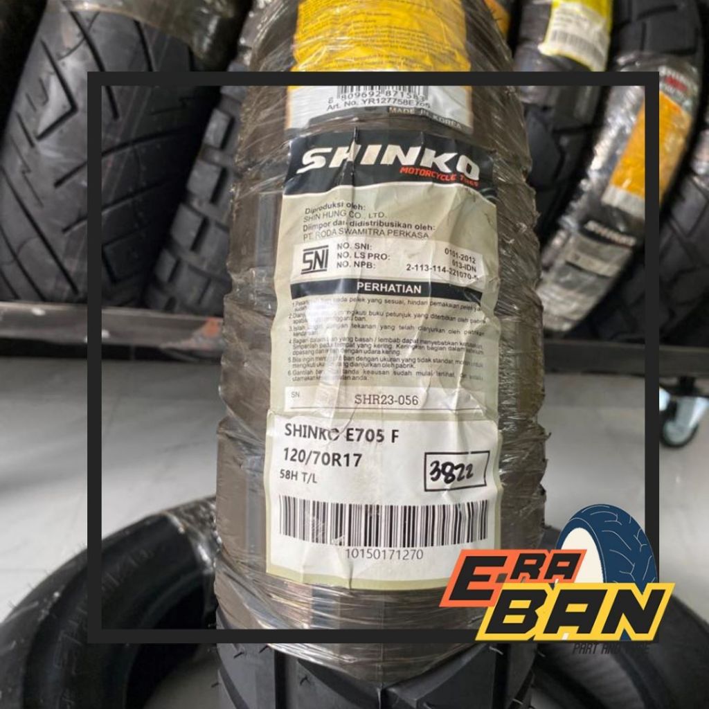 BAN LUAR SHINKO E 705 F 120 70 RING 17 TUBELESS