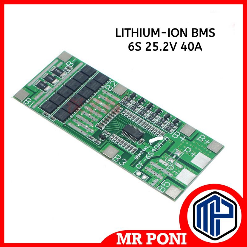 Modul BMS 6S 24V 40A Baterai Lithium 18650