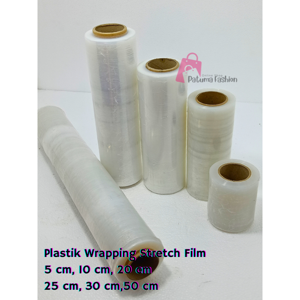 

Plastik Wrapping Stretch Film Reping Plastik Wrap Bening Isi 200 Meter Macam Macam Ukuran