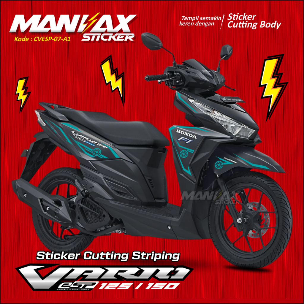 STIKER HONDA VARIO 125/150 LED - CUTTING STICKER VARIO ESP 150 2015 - STICKER VARIO 150 125 - CVESP0