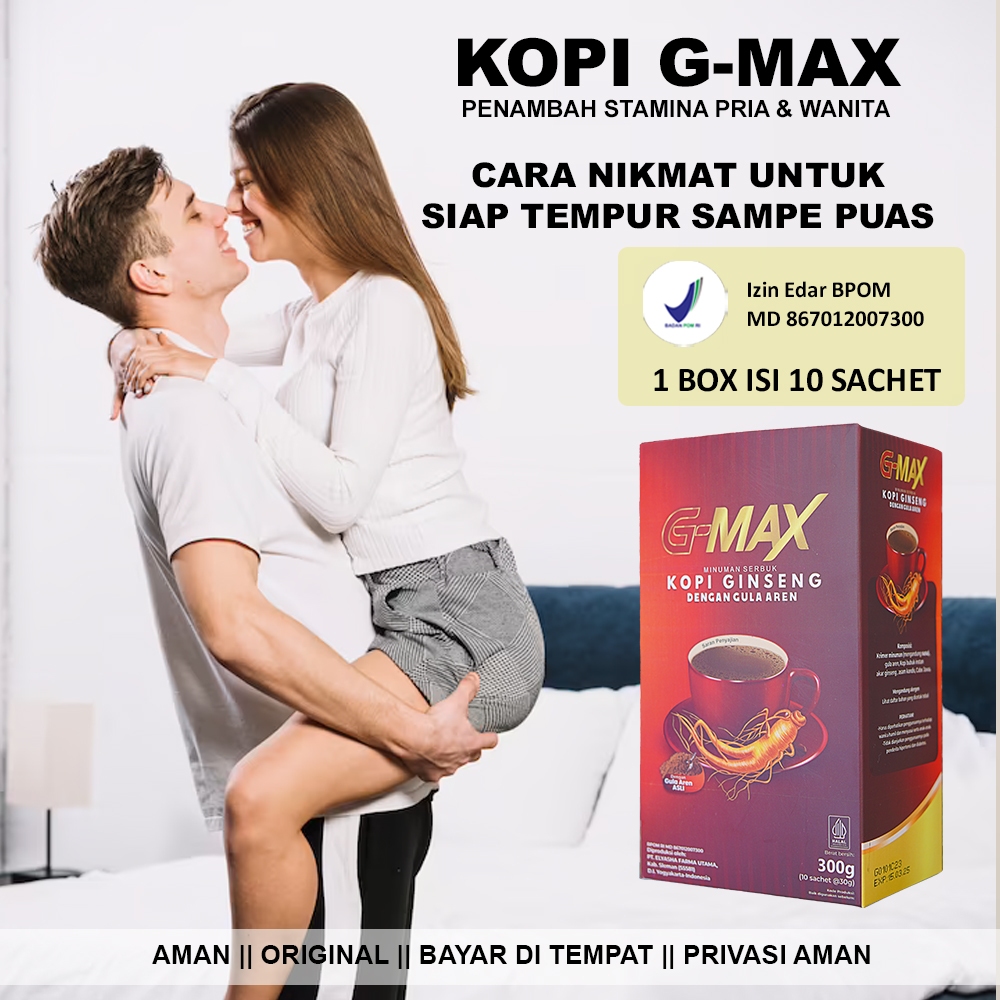 Kopi Gmax Kuat Pria Tahan Lama Original Tingkatkan Stamina Vitalitas Pria Tahan Lama Privasi aman Ko