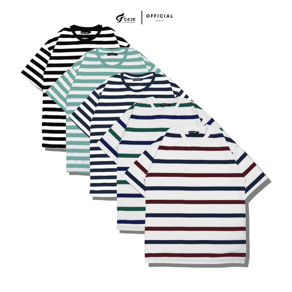 Geje Apparel T-shirt Stripe Salur Basic