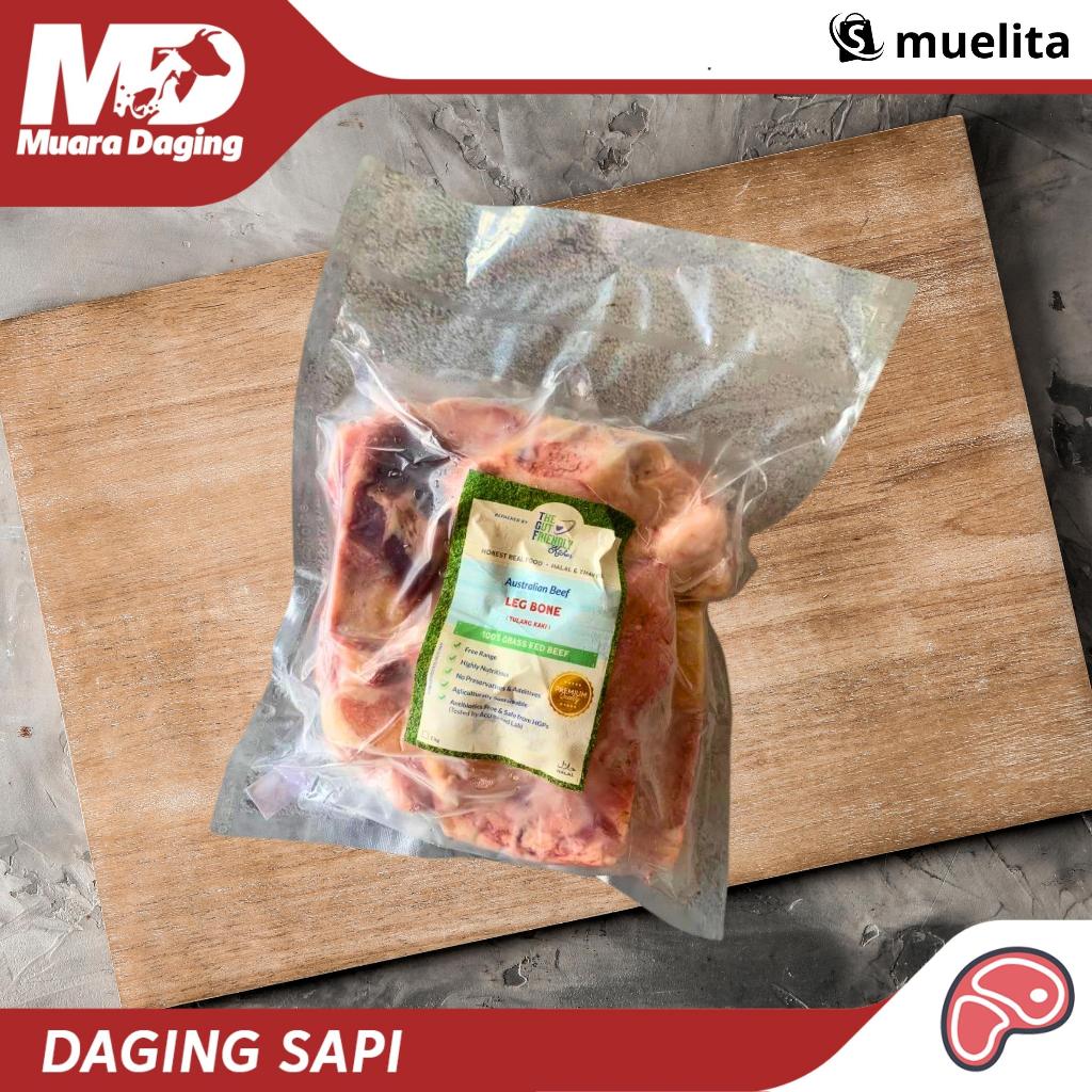 

AUSTRALIAN BEEF LEG BONE mix BONE MARROW by TGF Kitchen (Tulang Kaki campur Sumsum) 1KG - Kualitas Premium, Sapi Australia, Grass-Fed Beef