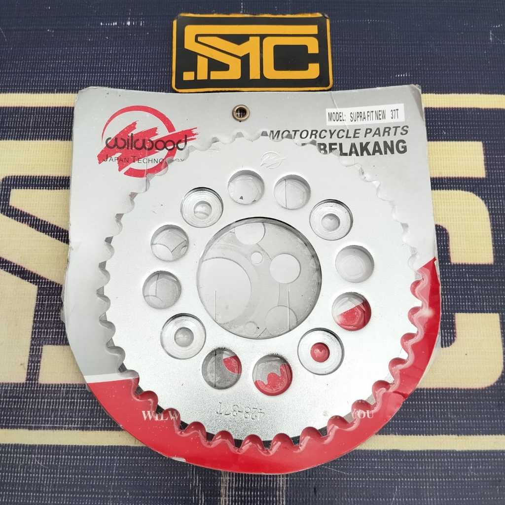 Gear Belakang 428 - 37T Supra Fit New / Karisma / Supra X 125 Wilwood