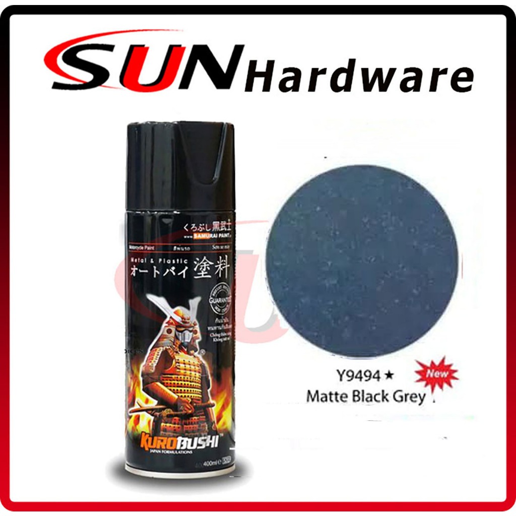 Pilox Samurai 400 ml Matte Black Grey Y9494 Pilox Pylox Glos Mengkilap