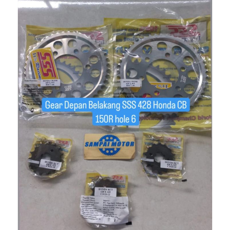 GEAR SSS depan & belakang  CB 150 R ( hole 6)