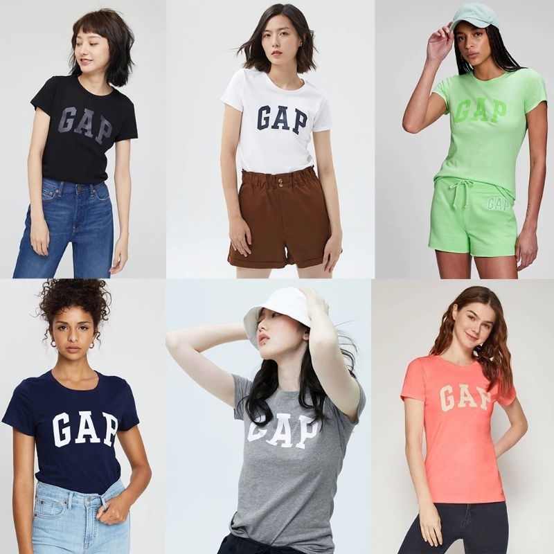 GAP kaos wanita gap lengan pendek original brended