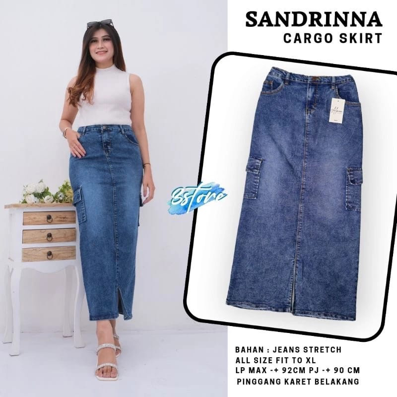 SANDRINNA CARGO ROK SKIRT||LOVY ROK CARGO JEANS SKIRT||KENZY ROK CARGO SKIRT