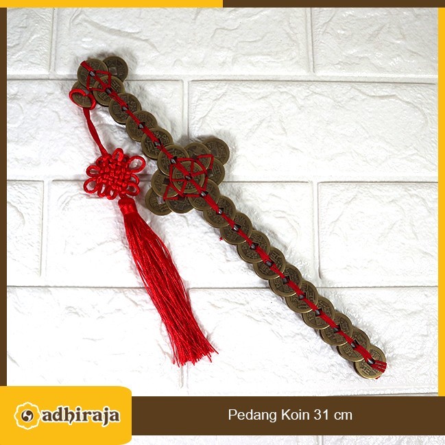 Pedang Koin Cina Kuno Fengshui Keberuntungan 31 cm