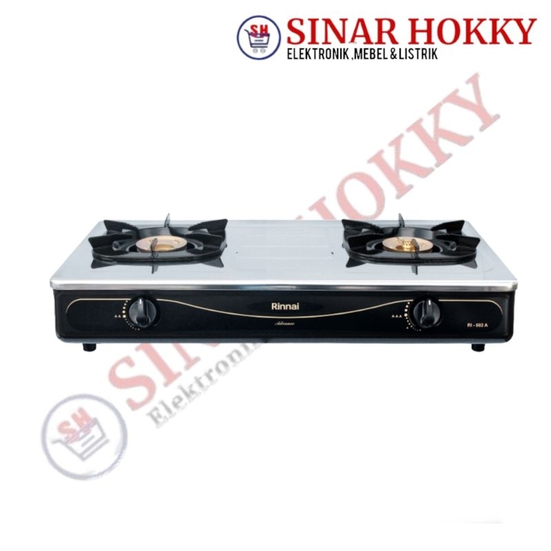 KOMPOR GAS RINNAI RI602A / RI 602 A / RI-602A / RI-602 A (2 TUNGKU)