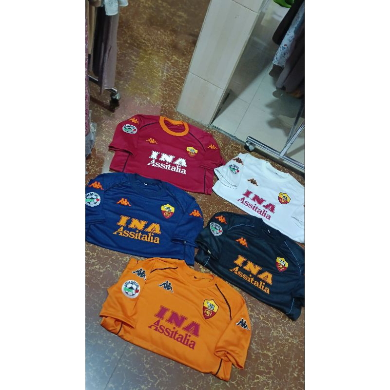 jersey as roma retro lengkap 2000