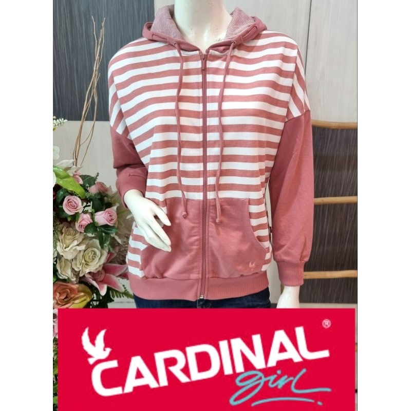 CARDINAL Girl - Jaket Garis Pink ORIGINAL 100%