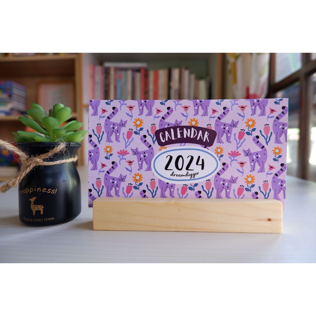 

2024 desk calendar with stand by dreamdigger