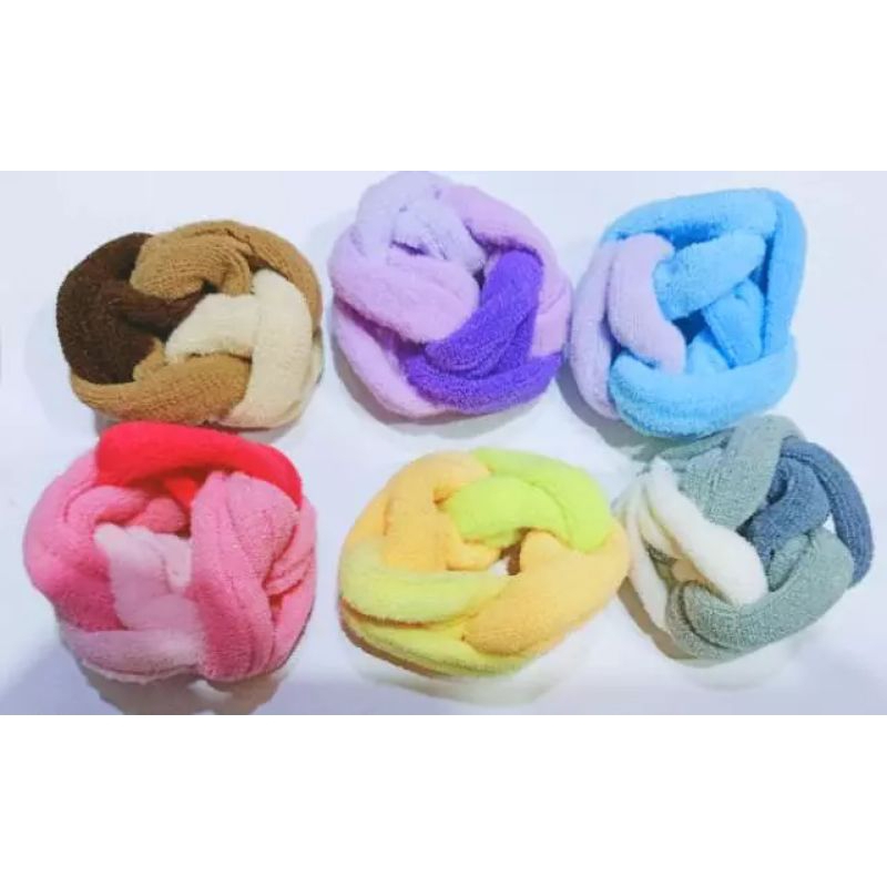 Ikat rambut handuk/ikat rambut polos/Handuk 4 Lilit