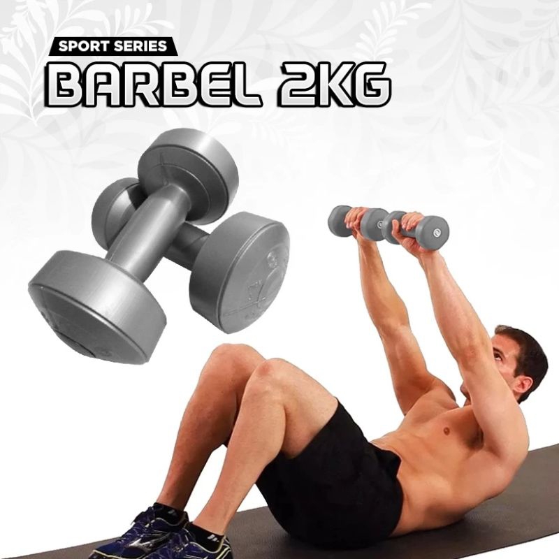 BARBEL 2 KG DUMBEL PLASTIK 2 KG ALAT OLAHRAGA TANGAN