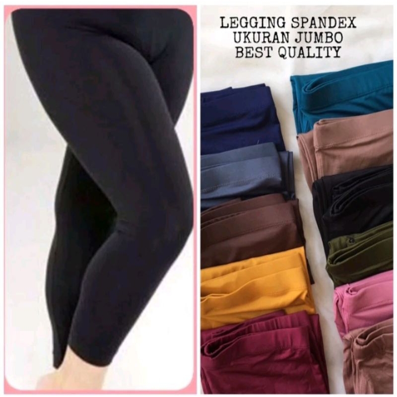 Legging Wanita Jumbo Tebal Premium | Legging Spandek Jumbo | Legging Panjang Wanita