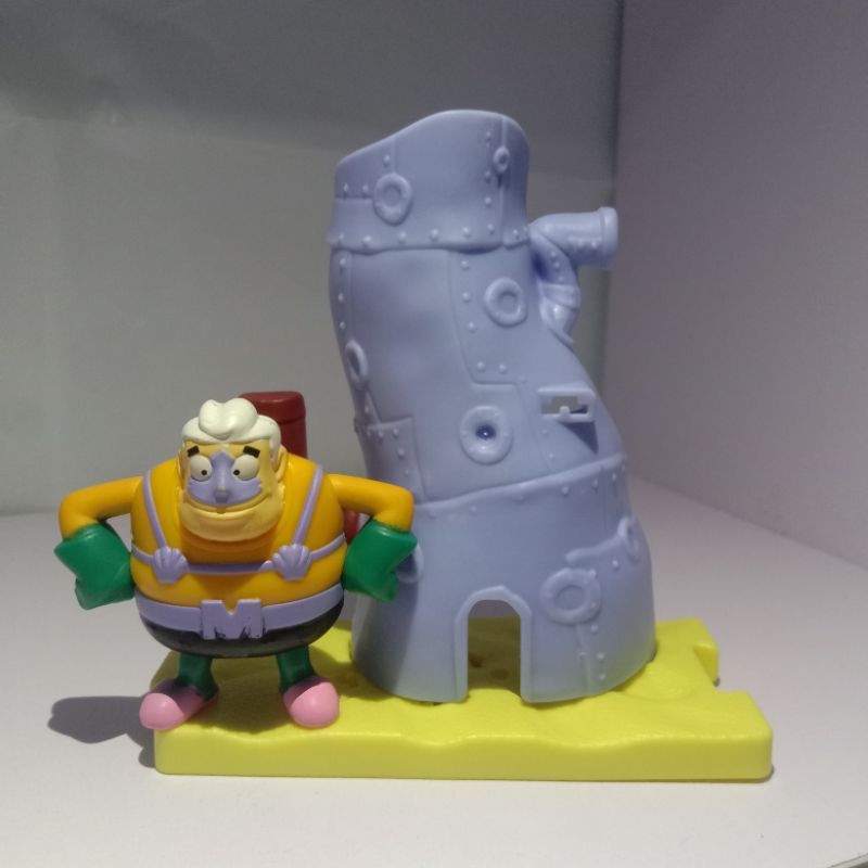 Mermaidman figure set spongebob original Viacom mainan McD Mcdonalds Happy Meals Mcdonalds Chaki Mea