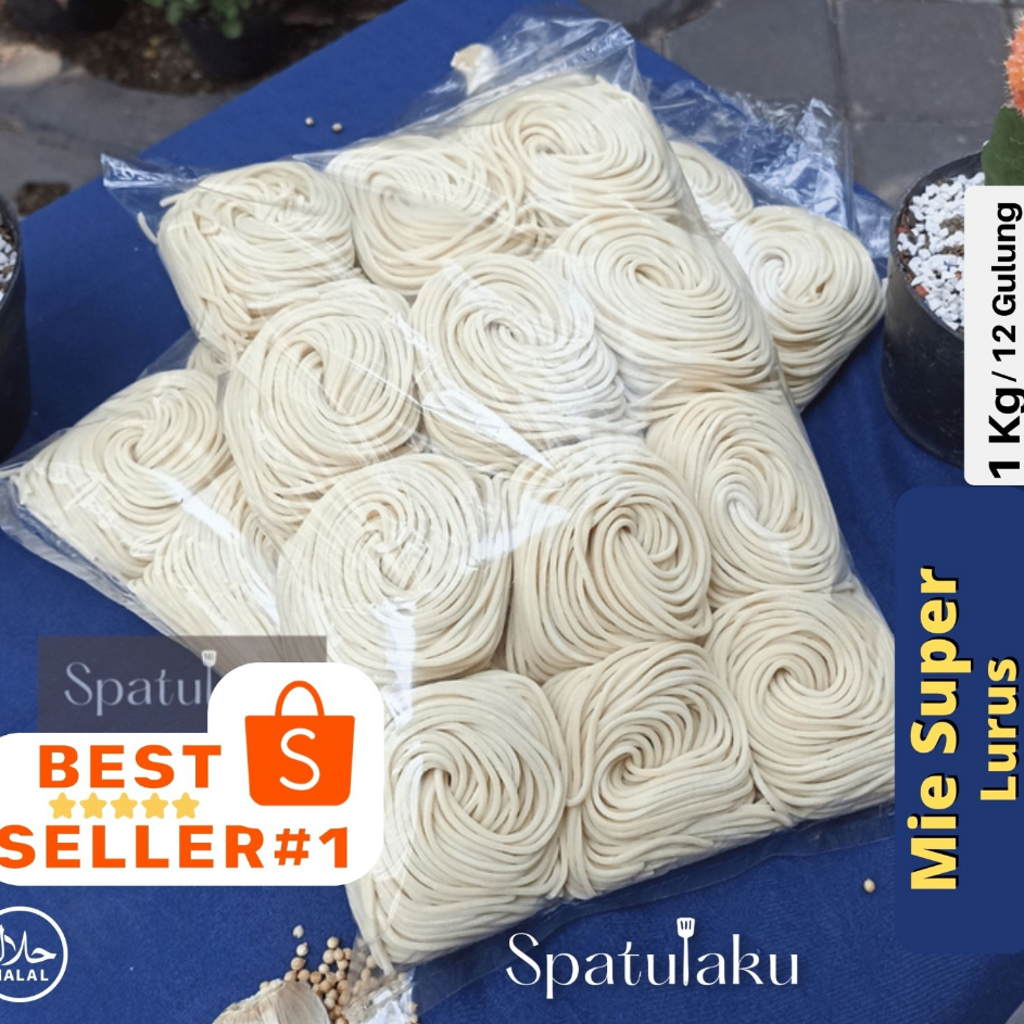 

JTSR2207 ✔✔SALE✔✔ Mie Lurus Mentah Super - Untuk Mie Ayam, Bakmie, Ramen Dll.