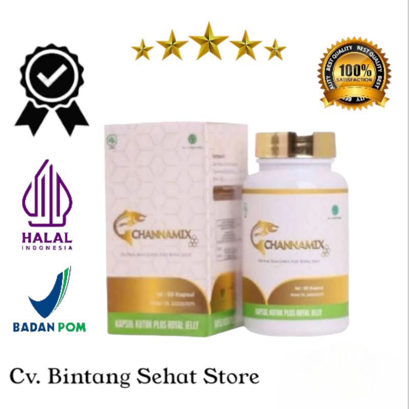 CHANNAMIX - Kapsul Ikan Kutuk Mempercepat Proses Penyembuhan Luka Pasca Operasi - Kapsul Kutuk Chann