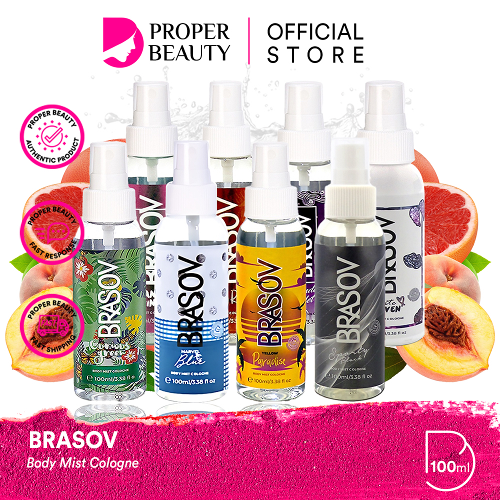 BRASOV Body Mist Cologne Indonesia / Body Mist 100ml / Parfum Eau De Parfume Scentations Fragrance P