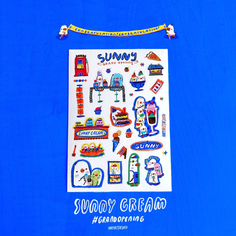 

Sunny Cream Sticker Sheet