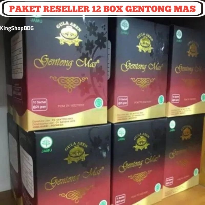 

( PAKET RESELLER 12 BOX ) GENTONG MAS HERBAL GULA AREN ASLI