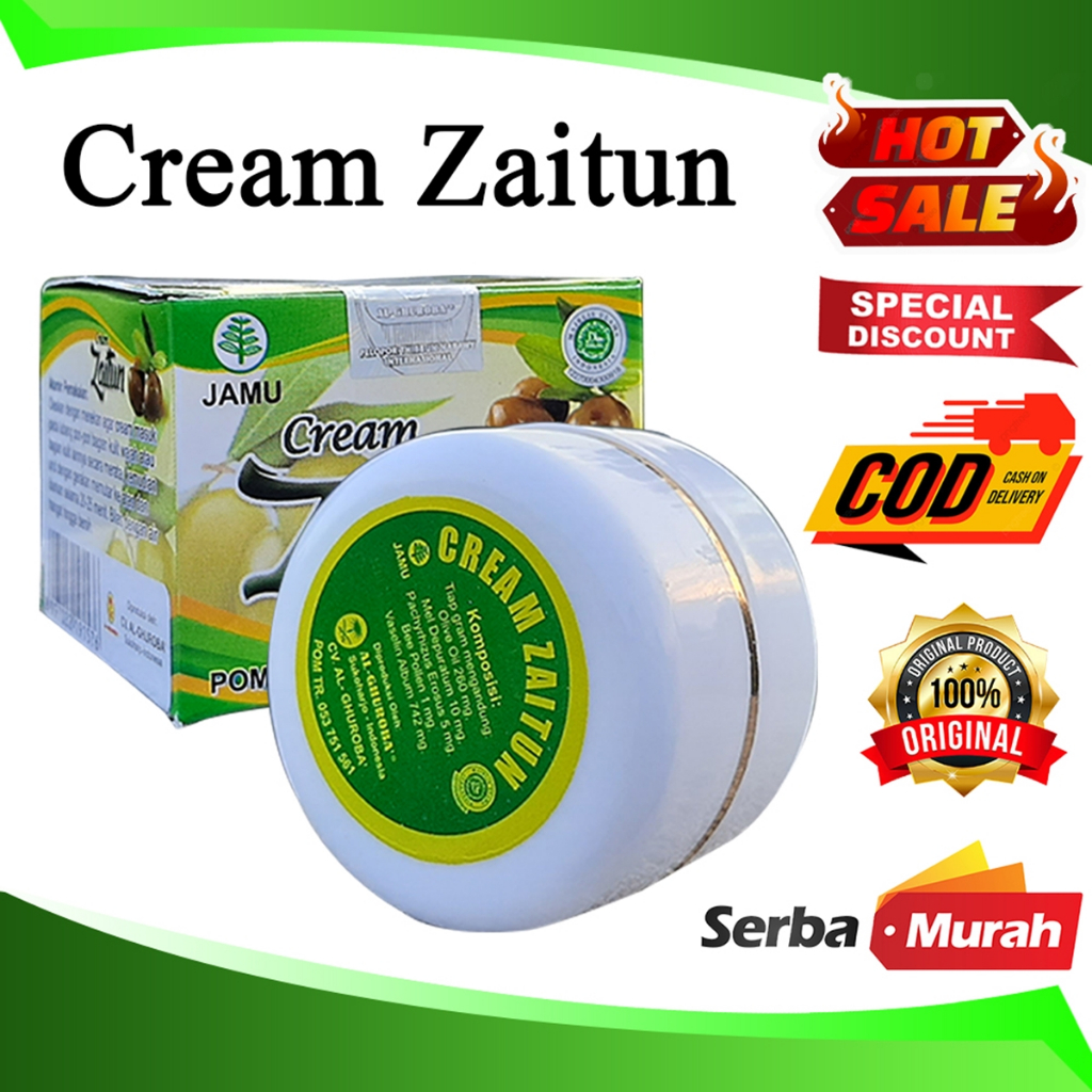 PROMO Cream Zaitun Al-Ghuroba Cream Herbal Zaitun - CREAM ZAITUN AL GHUROBA CREAM WAJAH HERBAL BPOM 