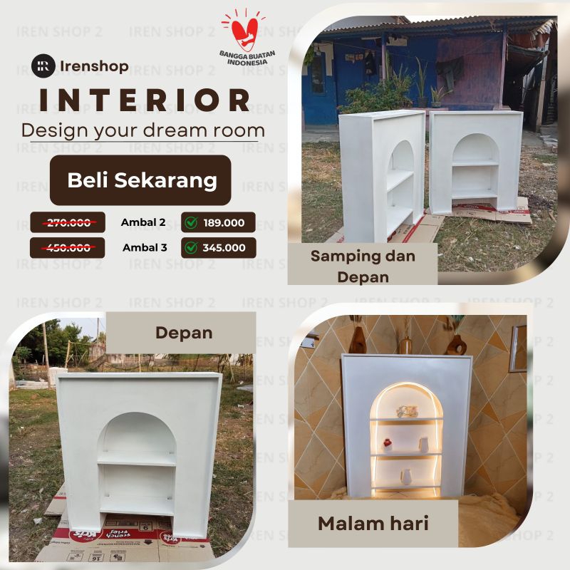 TERMURAH rak perapian ala Korea mini rak perapian aesthetic