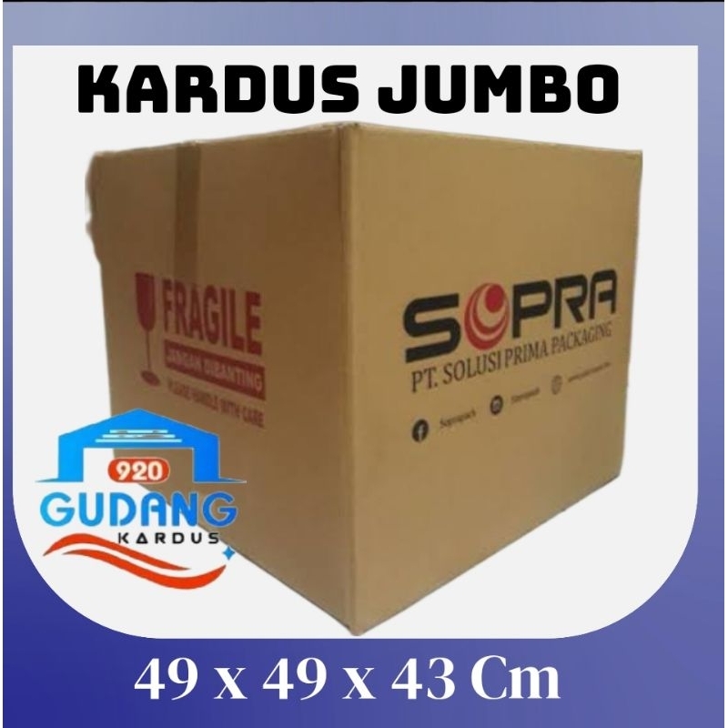 

KARDUS JUMBO/ KARDUS PINDAHAN UKURAN 49 x 49 x 43 Cm