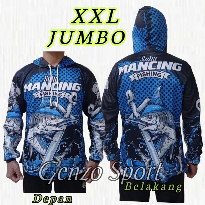 Jersey Mancing JUMBO XXL /  Baju Mancing Ukuran Besar Big Size Hoodie