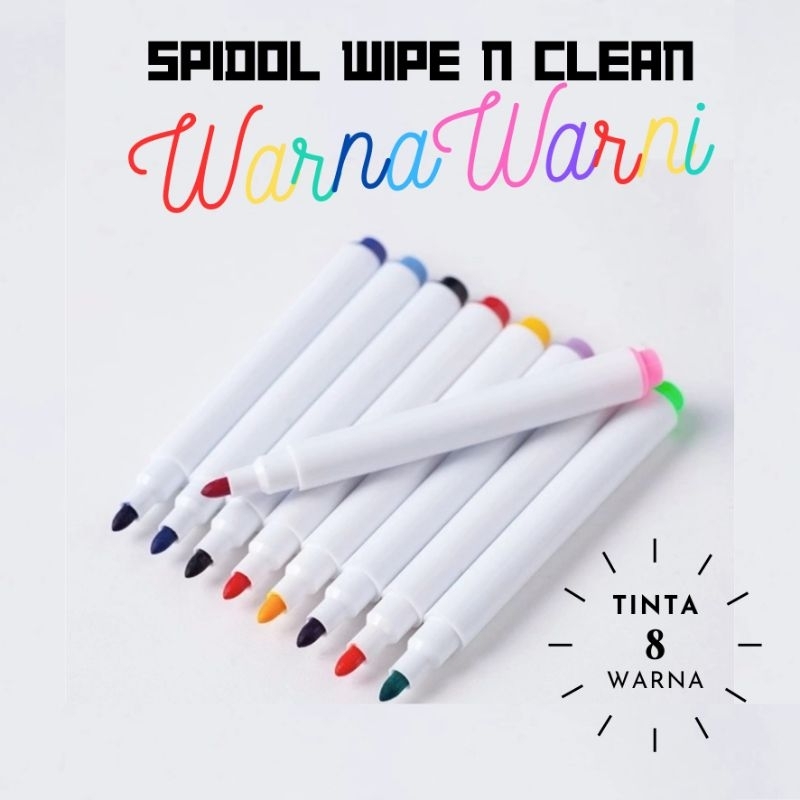 

Spidol Wipe and Clean [8 warna tinta]