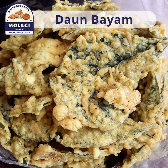 

Keripik Daun Bayam Priangan / Kripik Bayam 250 Gram - Molagi Snack