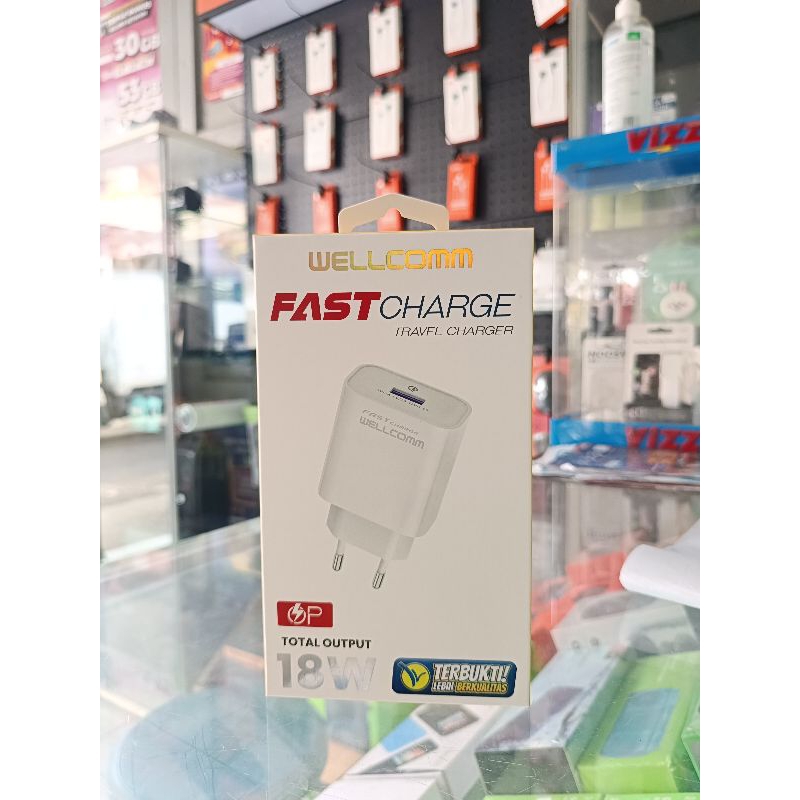 Wellcomm Charger 18W Fast Charger 18watt Travel Charger